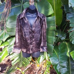JR nites satin animal formal top/ jacket